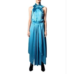 Zadig & Voltaire Rimba 3D asymmetrical dress. 100% Silk